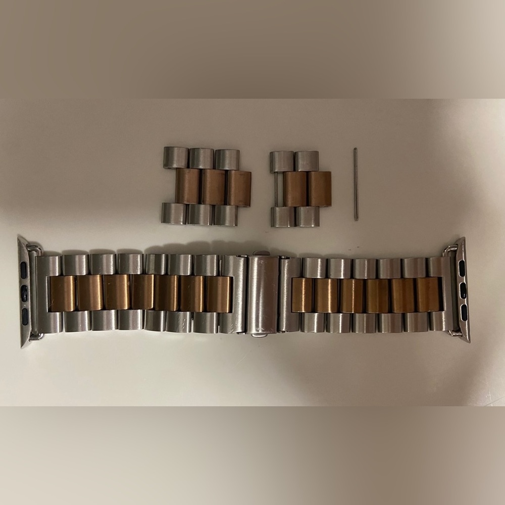 Stainless Steel & Rose color iwatch Band 40mm Unisex with all links